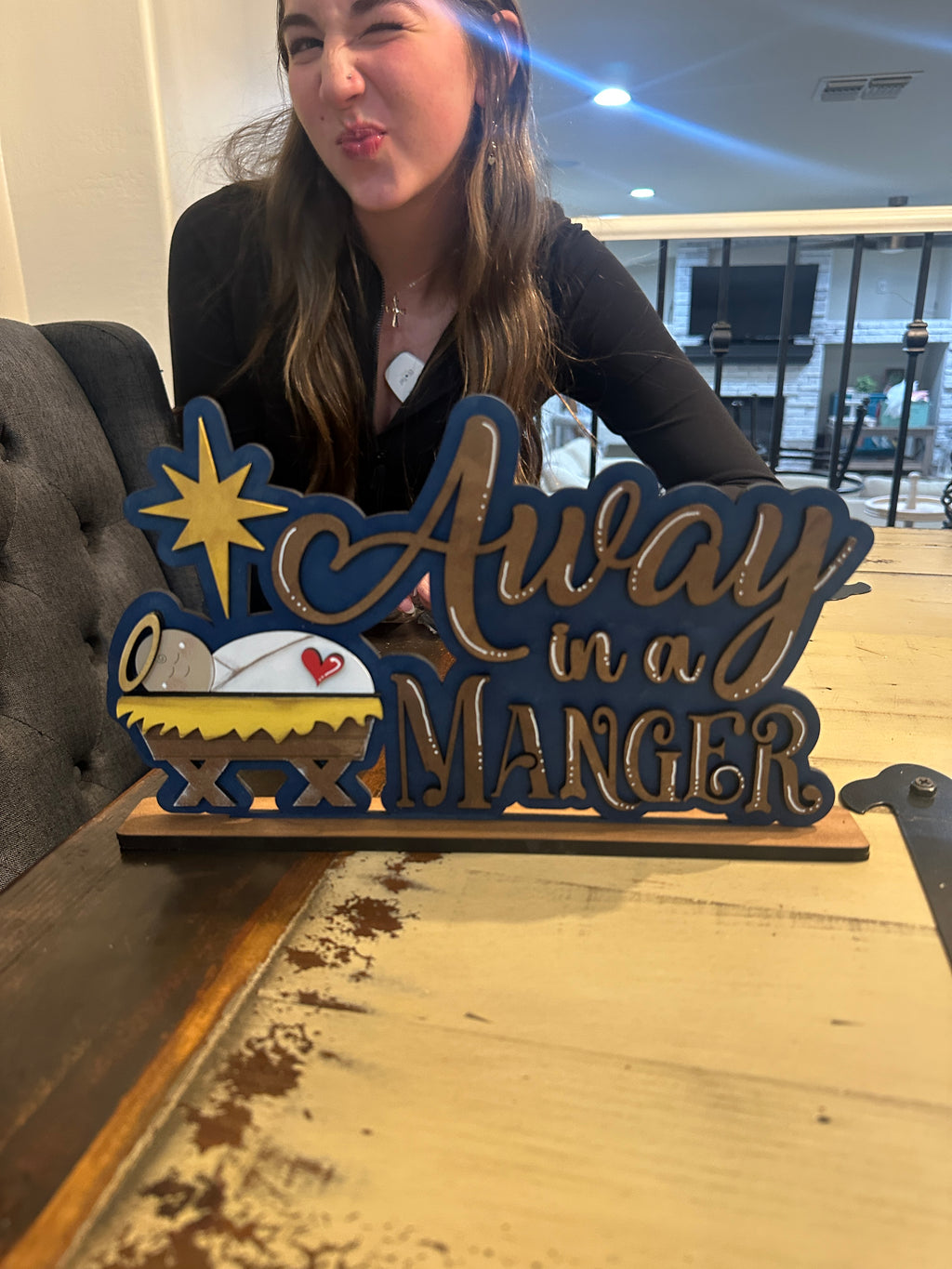 Away In a Manger Shelf Sitter