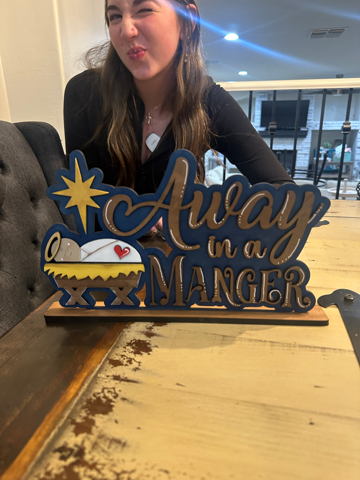 Away In a Manger Shelf Sitter