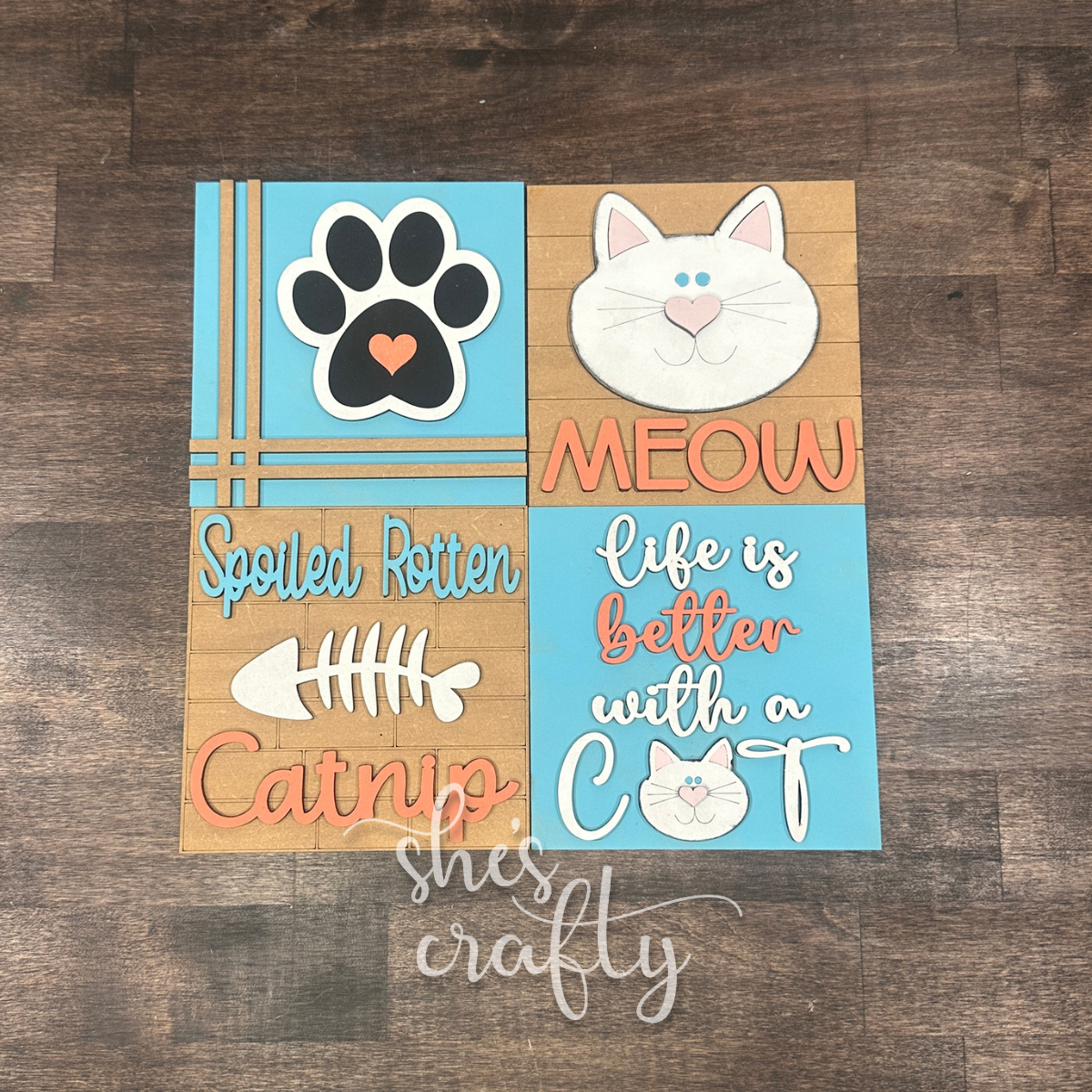 Cats 4 Inch Sign Set