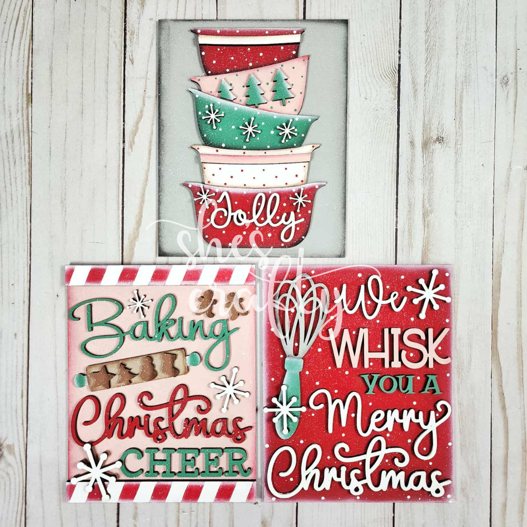 Baking Spirits Bright Sign Trio