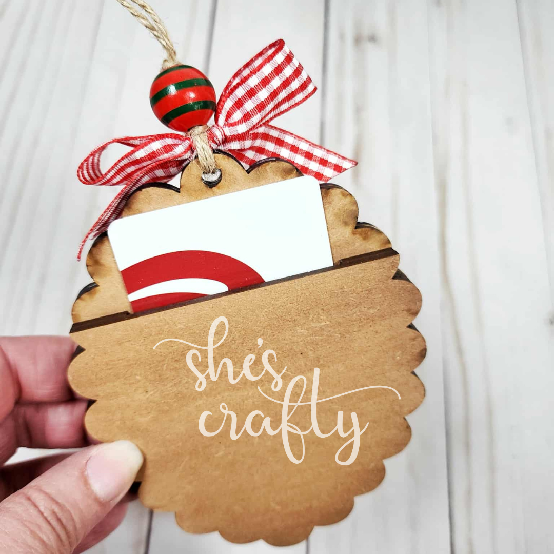 Christmas Baking Ornament Gift Card Holder Set