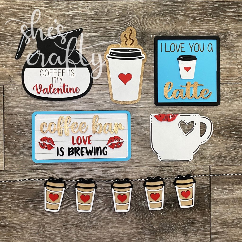 Coffee Is My Valentine Tiered Tray Kit