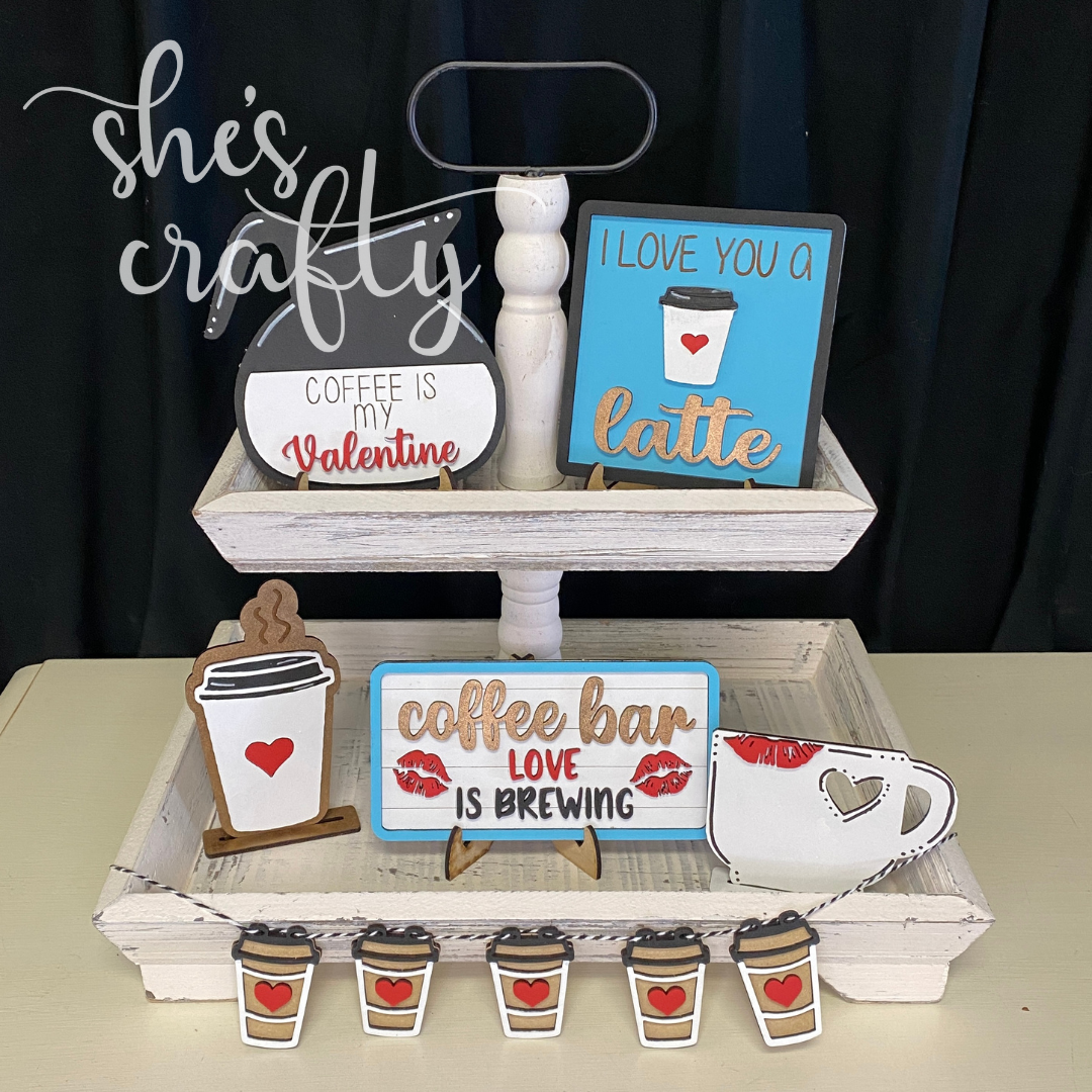 Coffee Is My Valentine Tiered Tray Kit