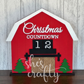 Countdown to Christmas Barn Shelf Sitter
