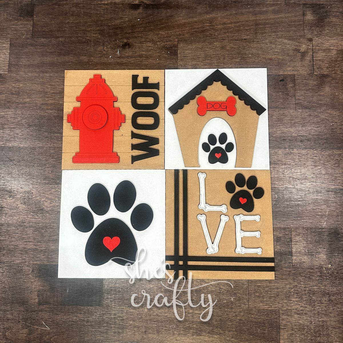 Dogs 4 Inch Sign Set