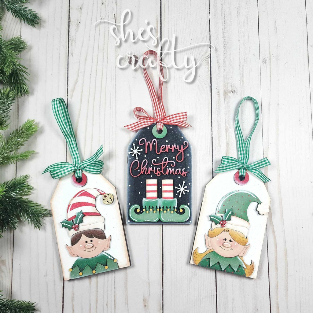 Elf Ornament Gift Card Holder Set