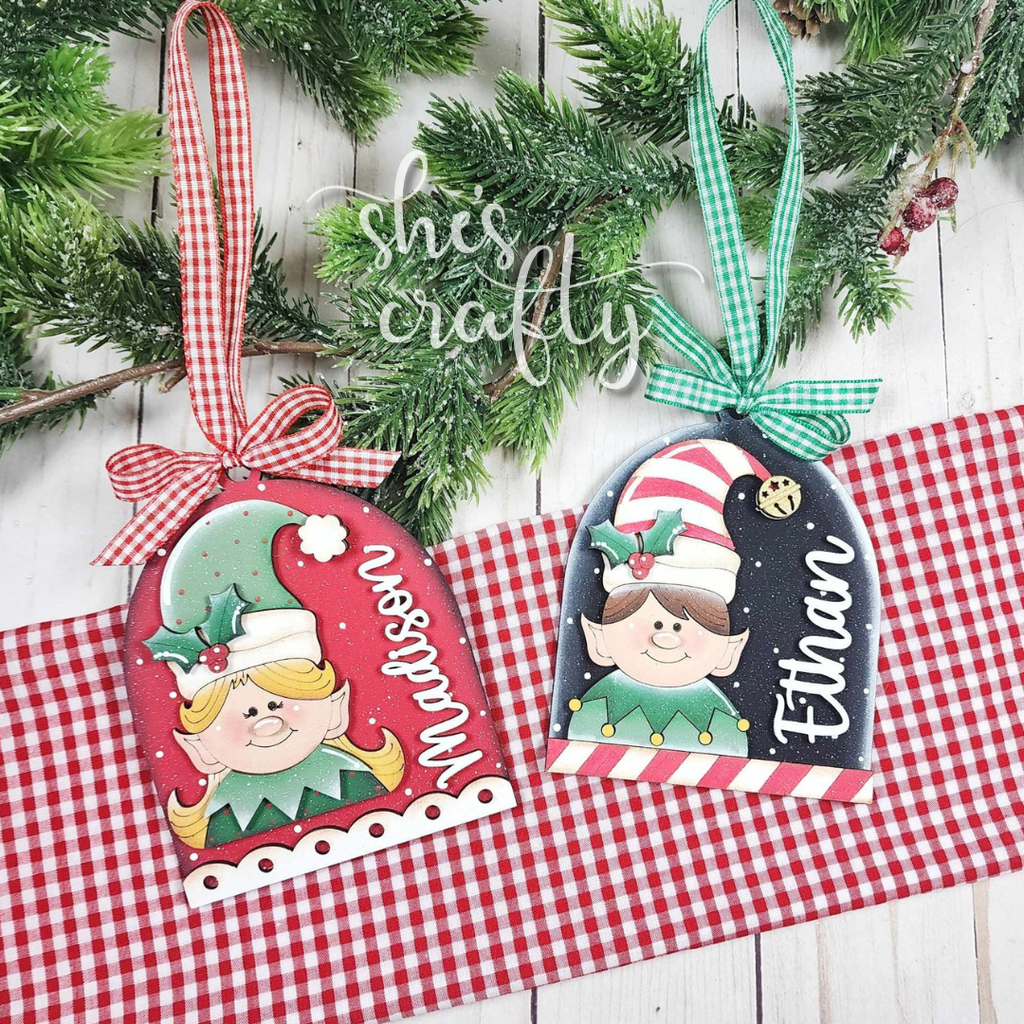 Personalized Elf Ornament Gift Card Holder