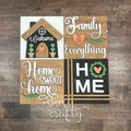 Family Home 4 Inch Sign Set