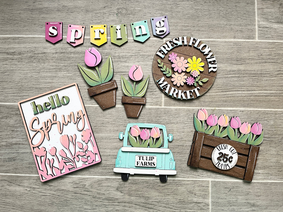 Flower Market Spring Tiered Tray Kit
