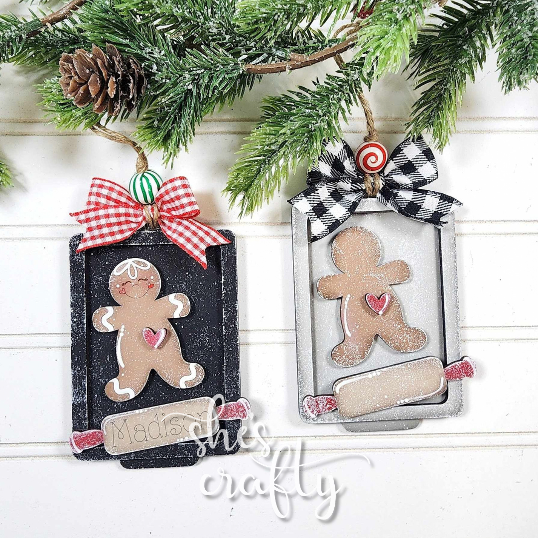Personalized Gingerbread Ornament Gift Card Holders
