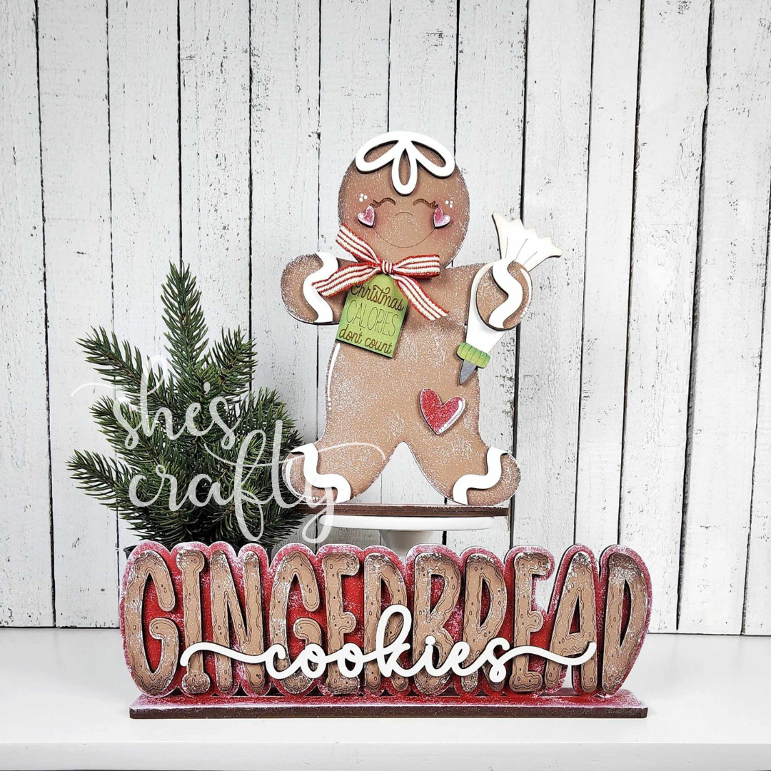 Gingerbread Cookie Shelf Sitter Set