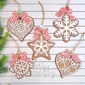Gingerbread Snowflake Ornaments