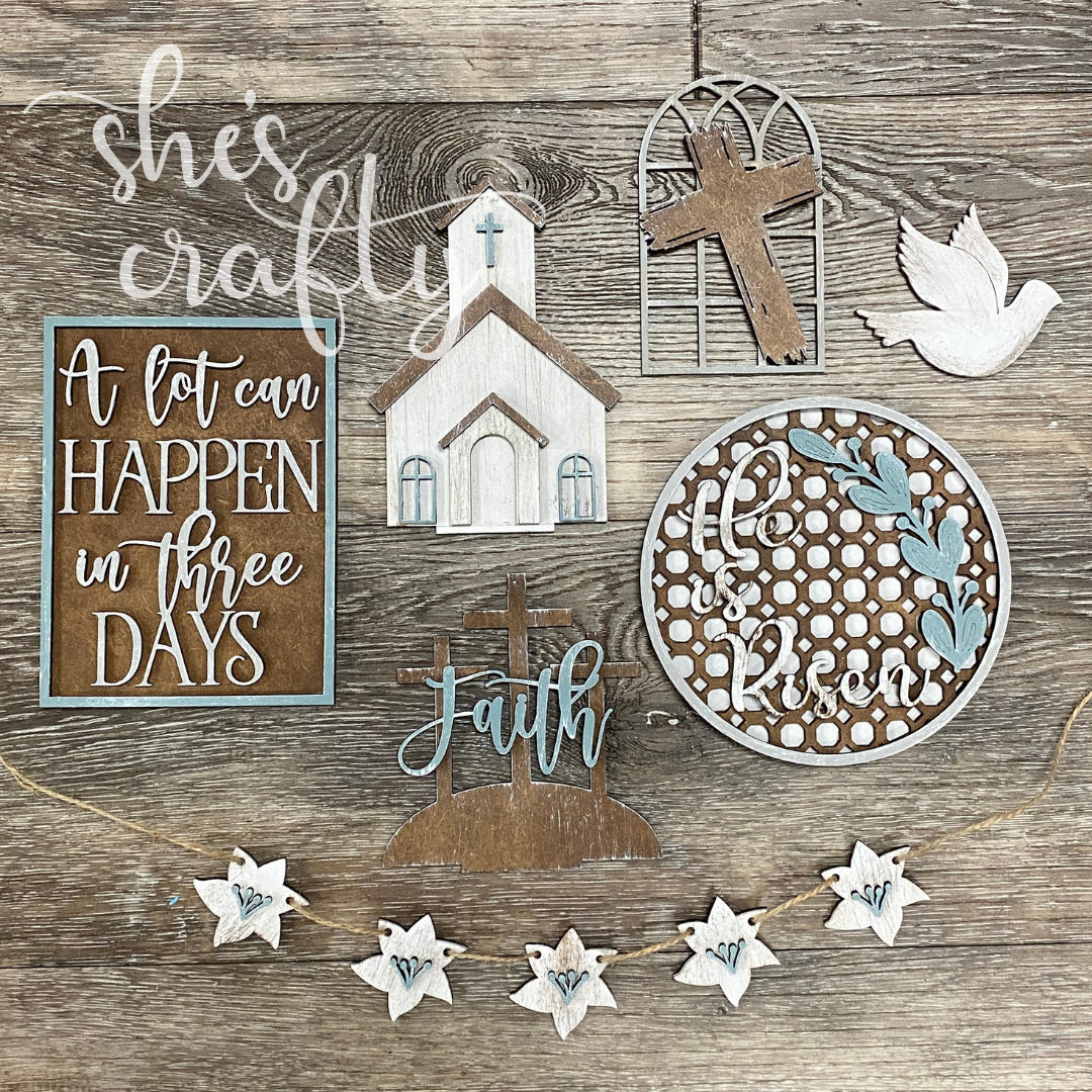 He Is Risen Tiered Tray Kit