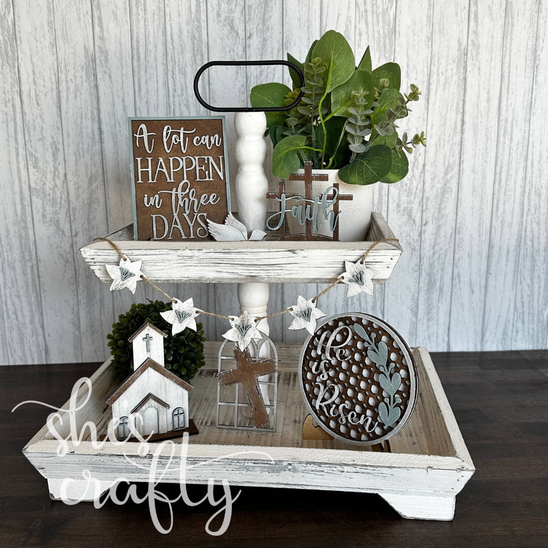 He Is Risen Tiered Tray Kit
