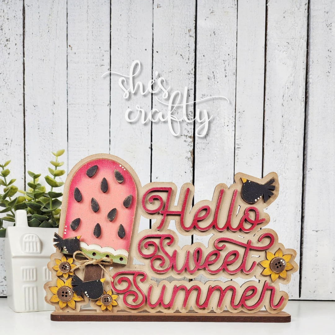 Hello Sweet Summer Shelf Sitter