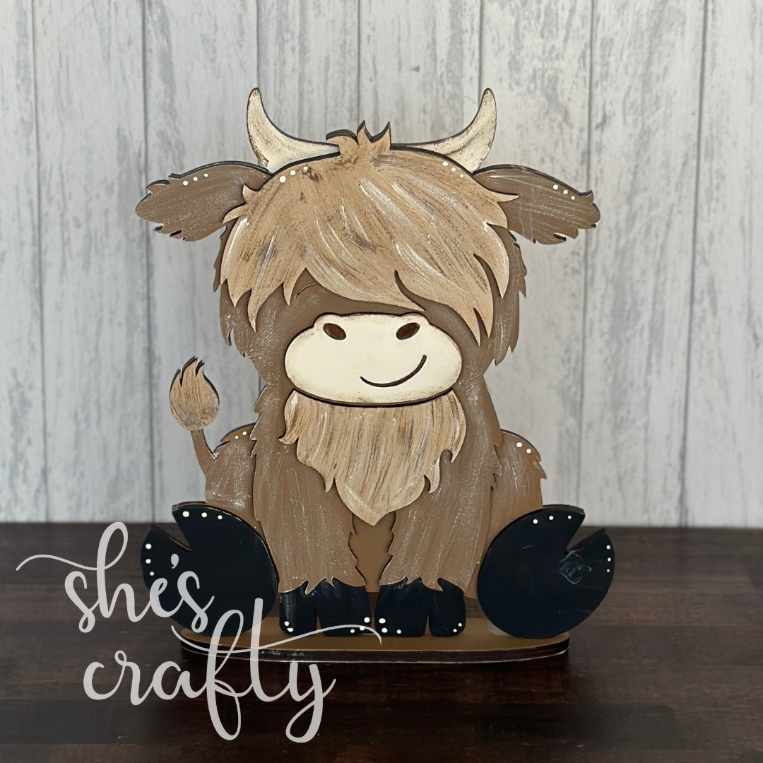 Highland Cow Shelf Sitter