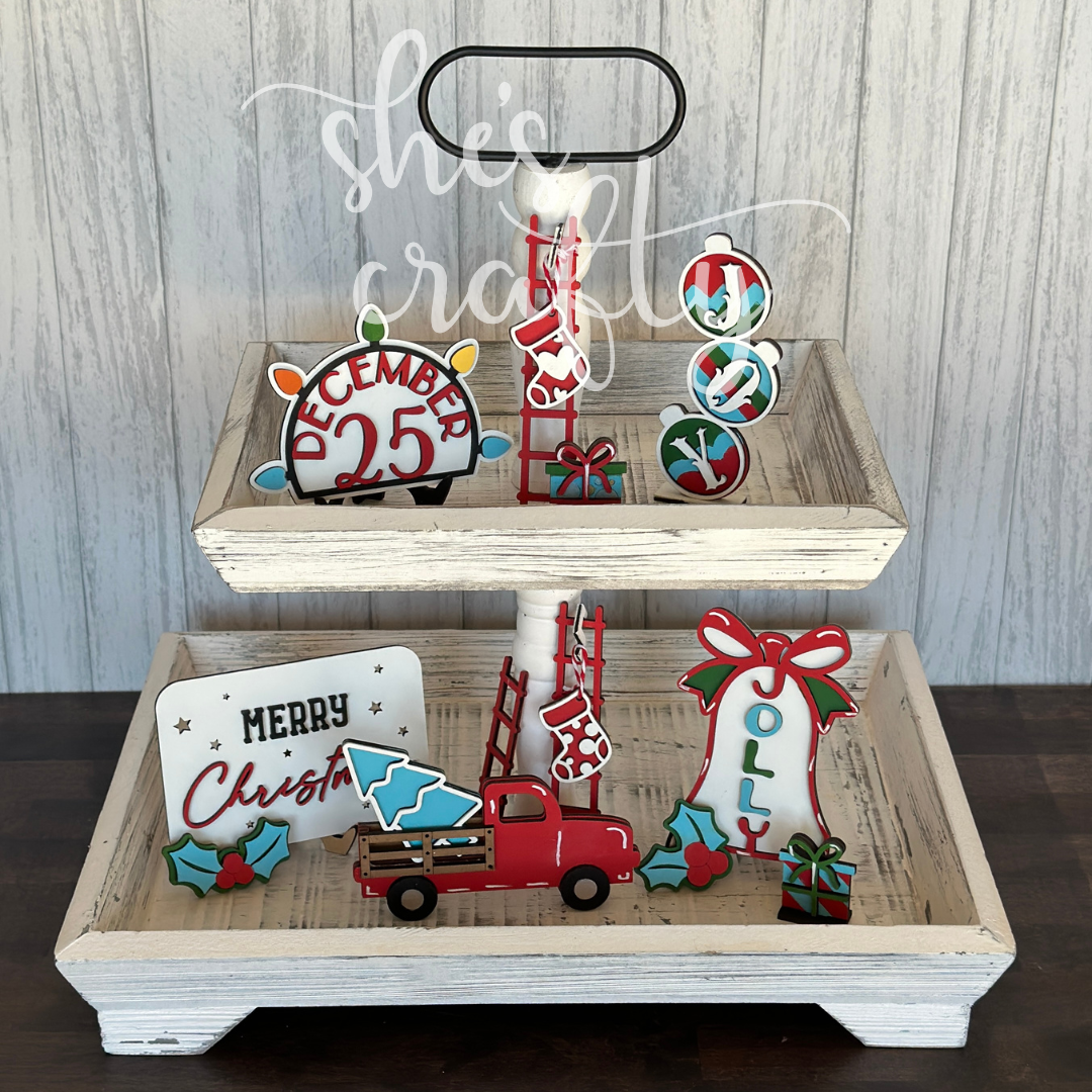 Joyful Christmas Tiered Tray Kit