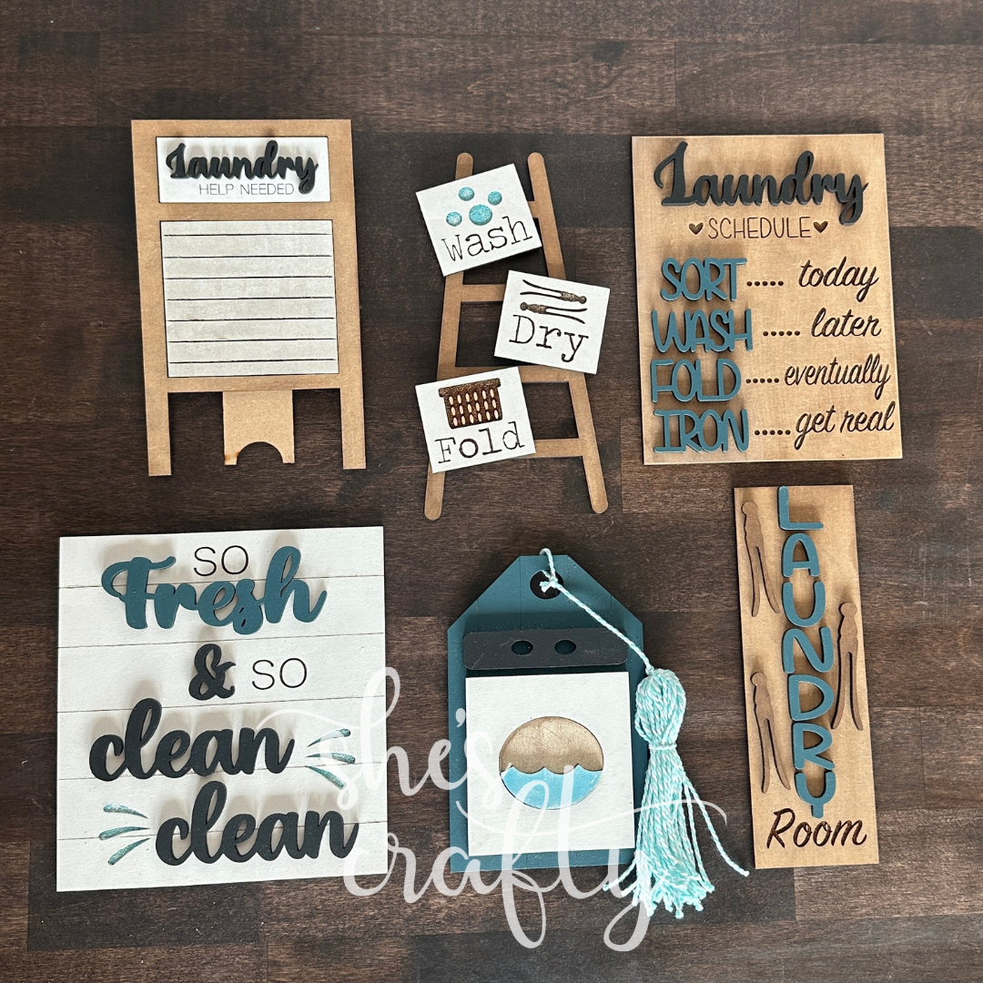 Laundry Room Tiered Tray Kit