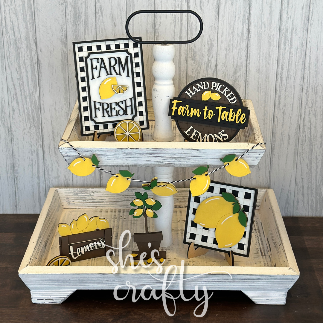 Lemon Tiered Tray Kit