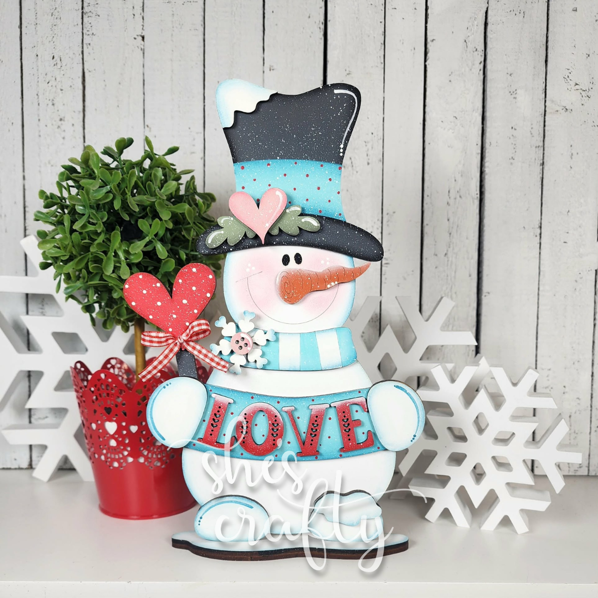 Love Snowman Shelf Sitter