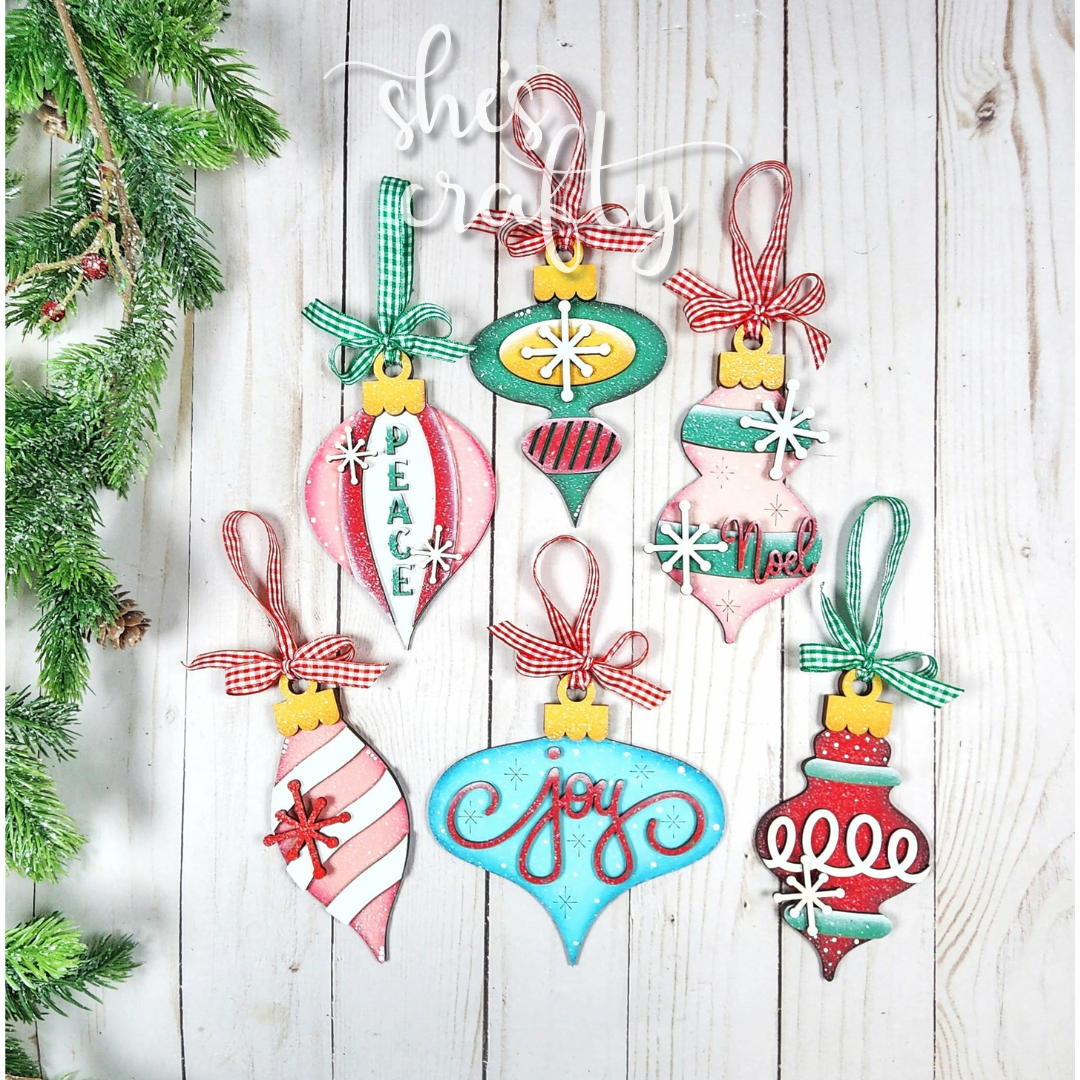 Mid Century Vintage Ornament Bundle