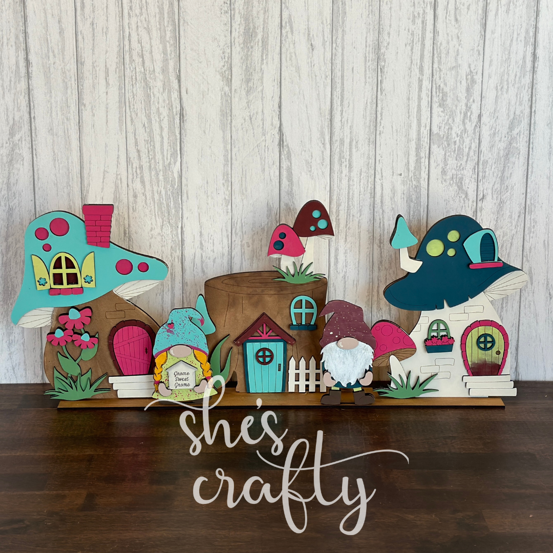 Mushroom Village Shelf Sitter
