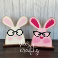 Nerdy Bunnies Shelf Sitter