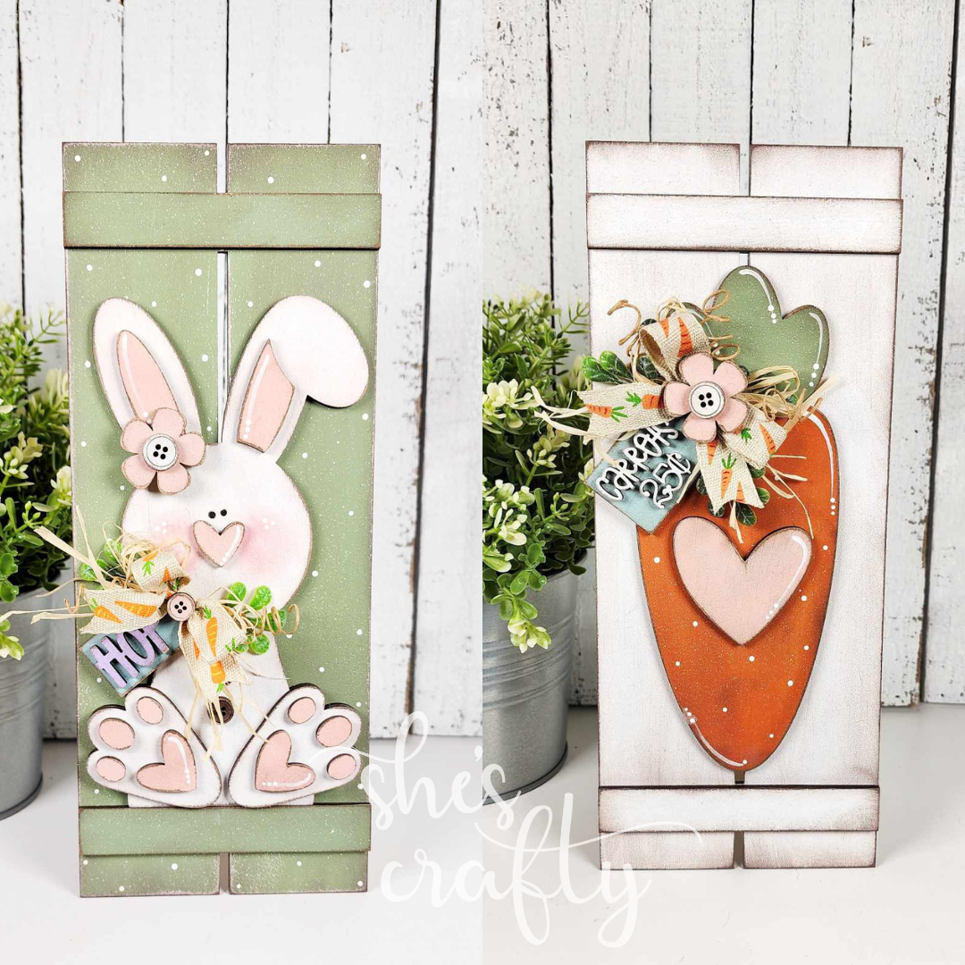 Prim Bunny and Carrot Pallet Pair
