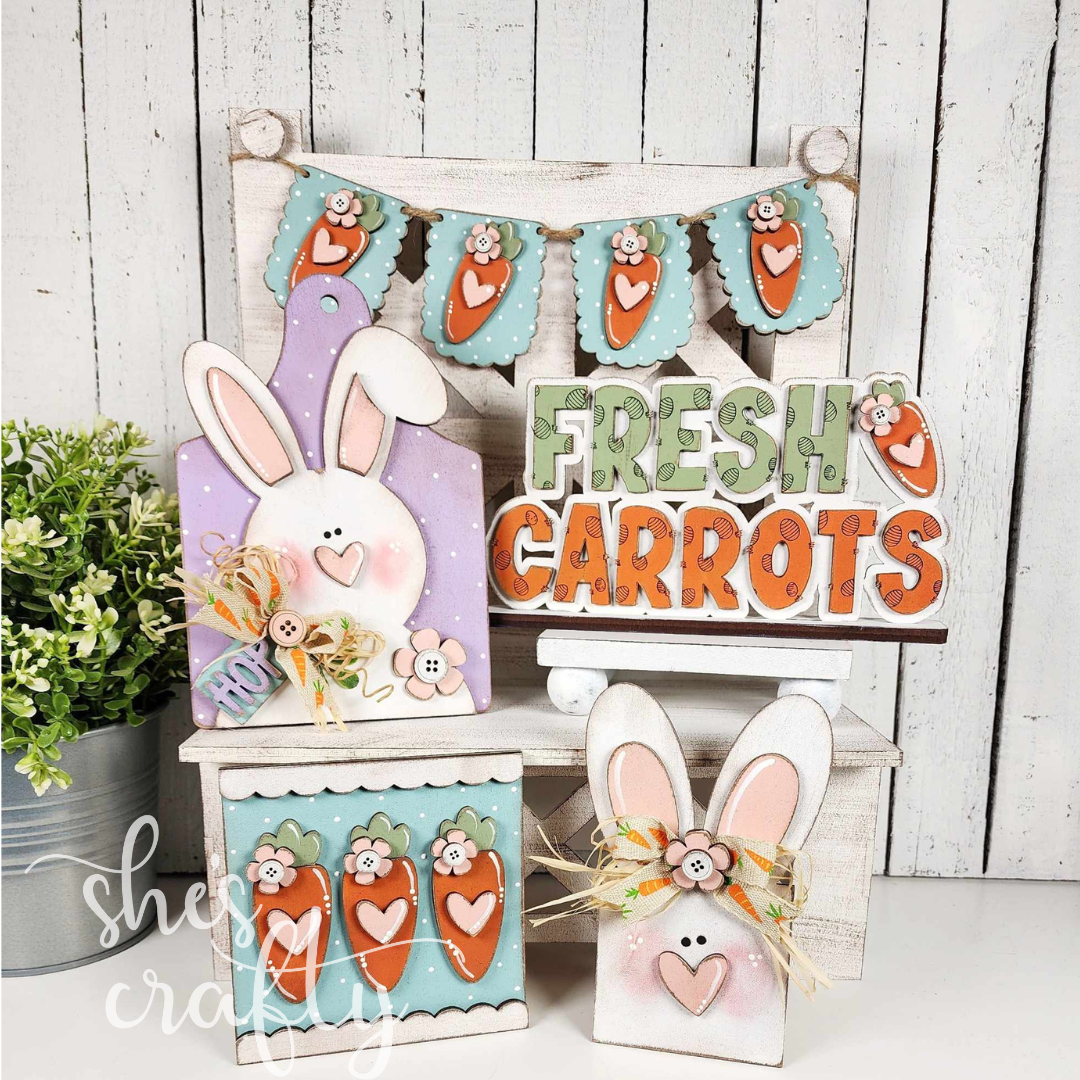 Prim Bunnies Tiered Tray Kit