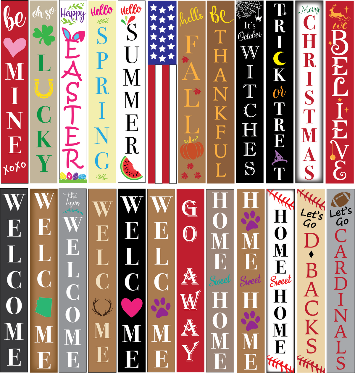 Reversible Porch Signs