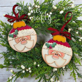 Santa Bulb Ornaments Set of 4