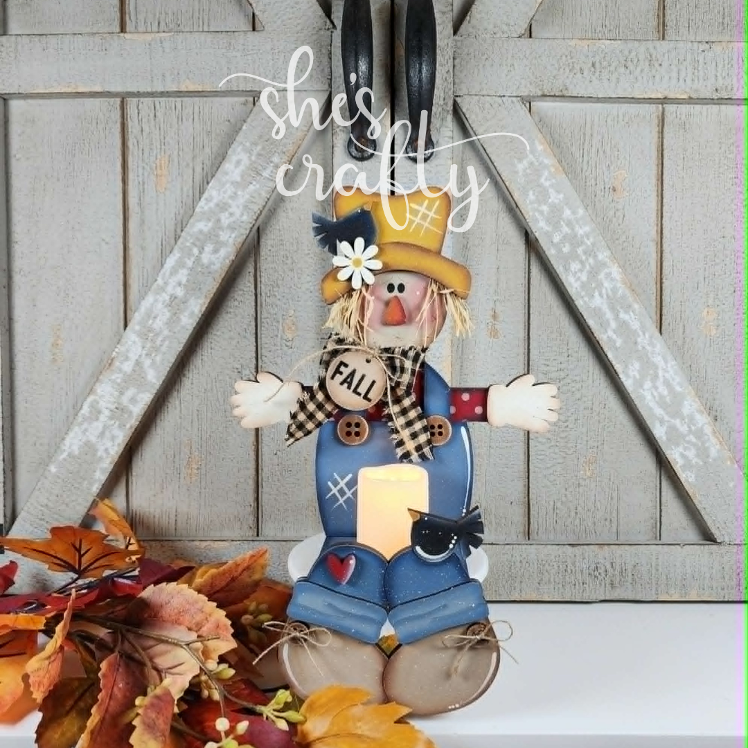 Scarecrow Votive Shelf Sitter