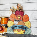 Give Thanks Turkey Round