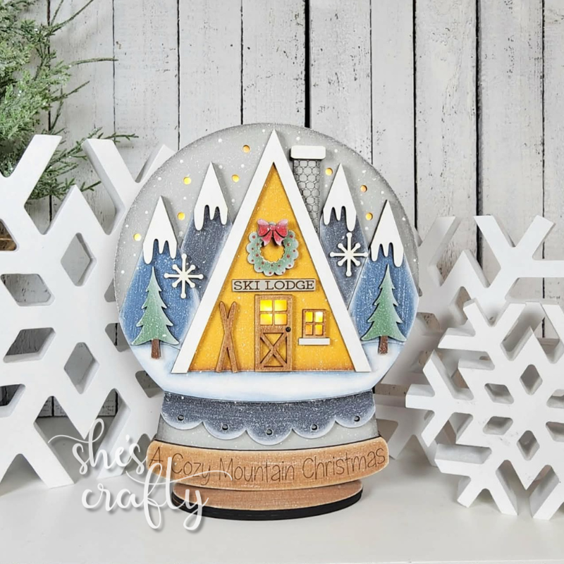 Ski Lodge Snow Globe
