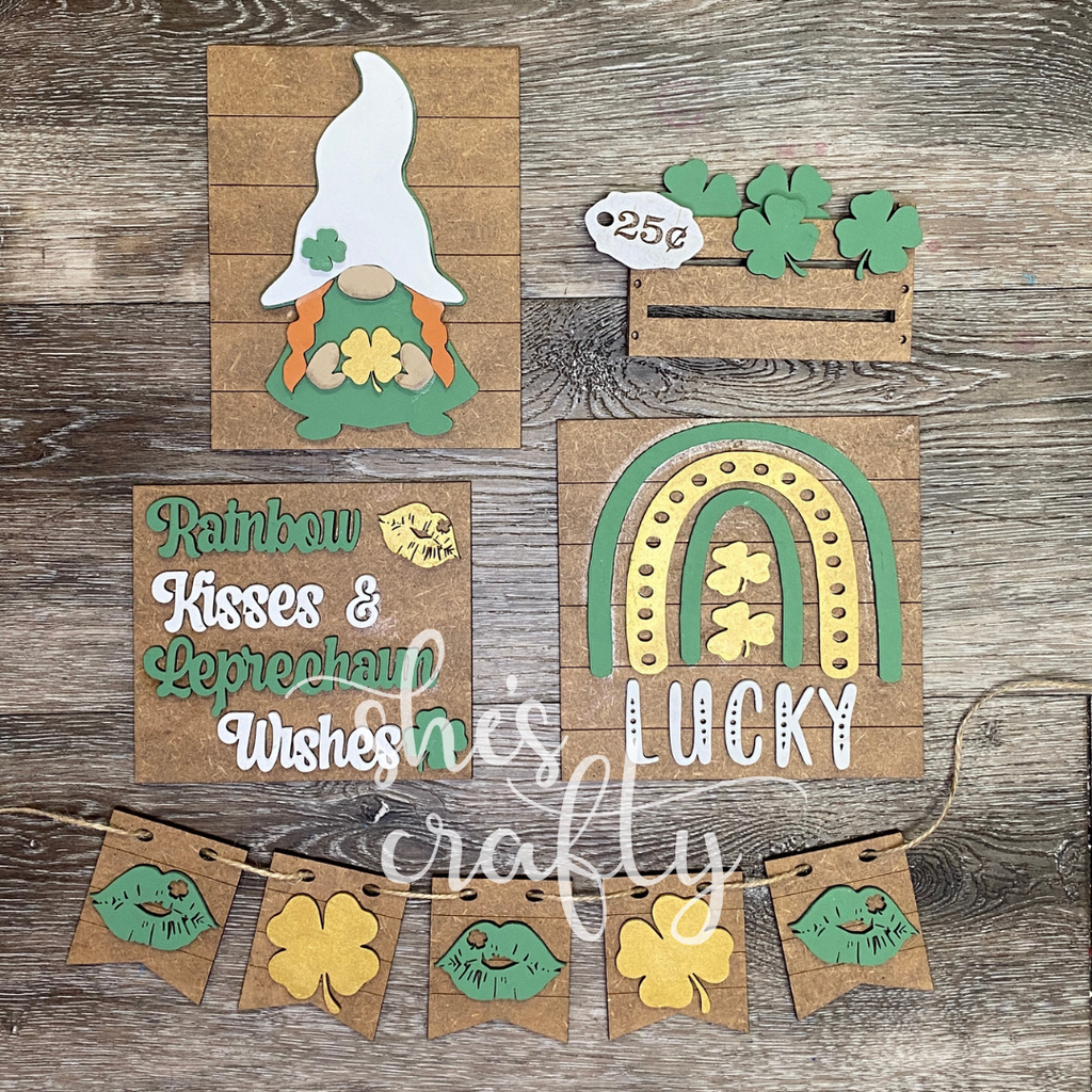 St. Patrick's Day Gnome Tiered Tray Kit
