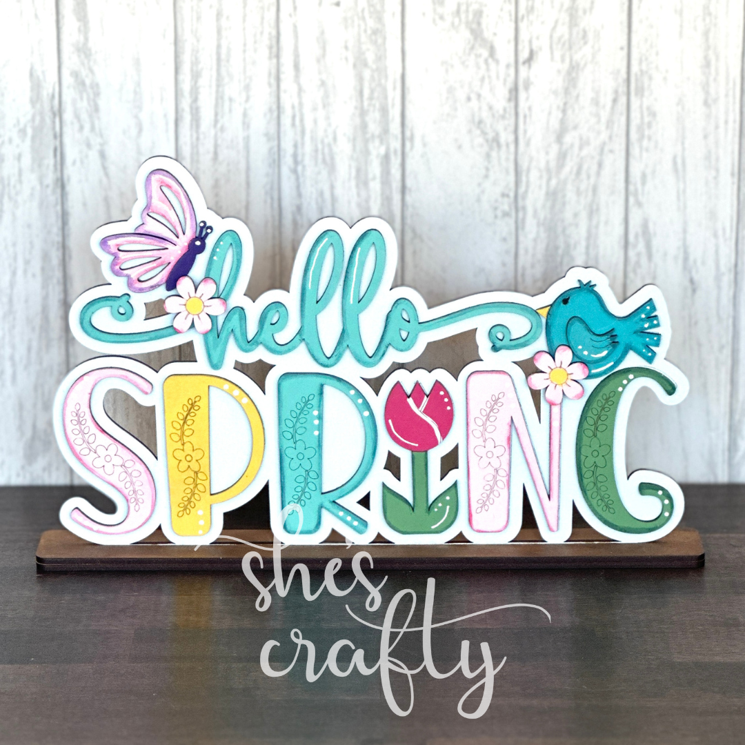 Hello Spring Shelf Sitter