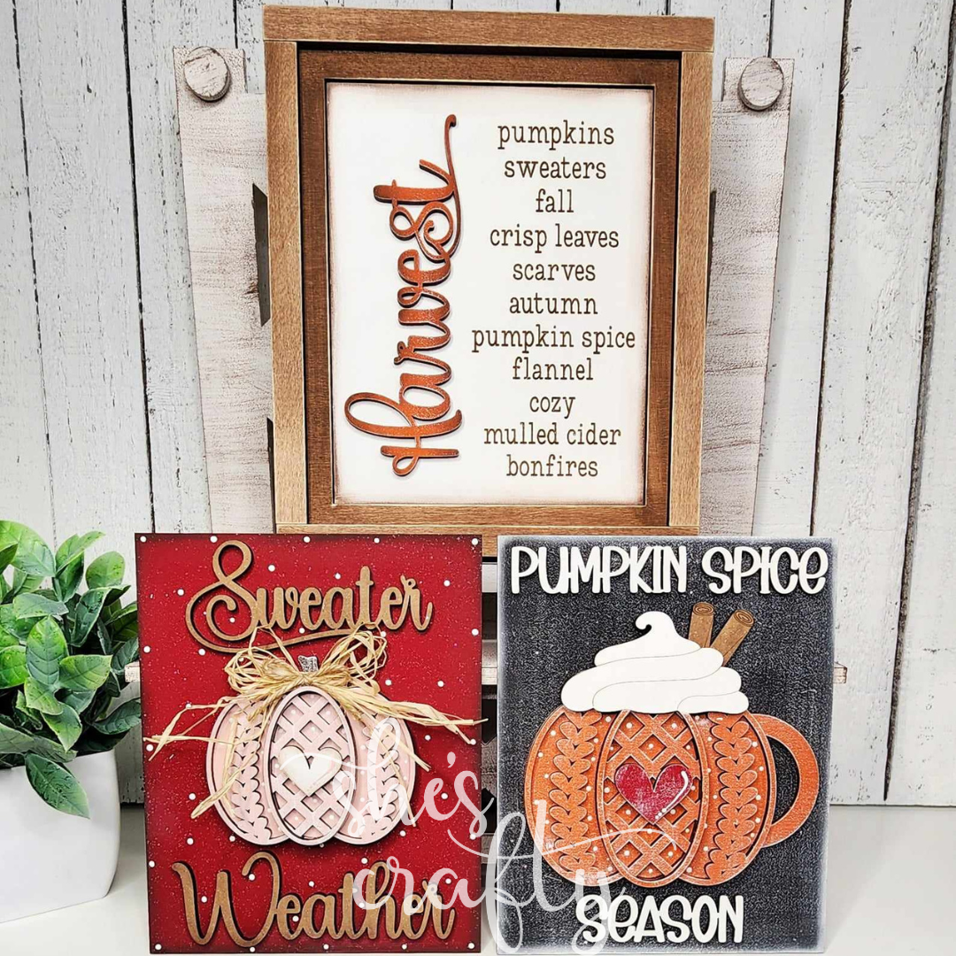 Sweater Weather Sign Trio