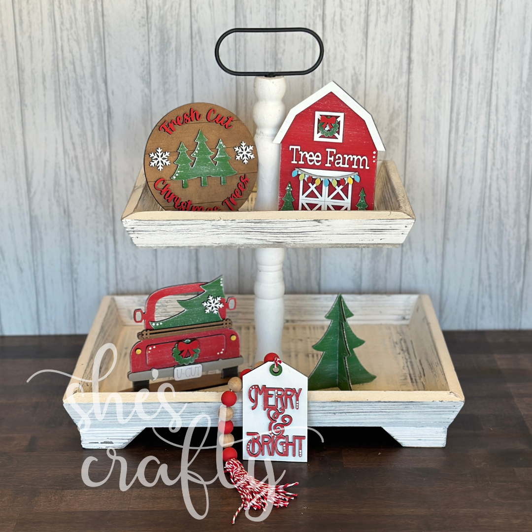 Christmas Tree Farm Tiered Tray Kit