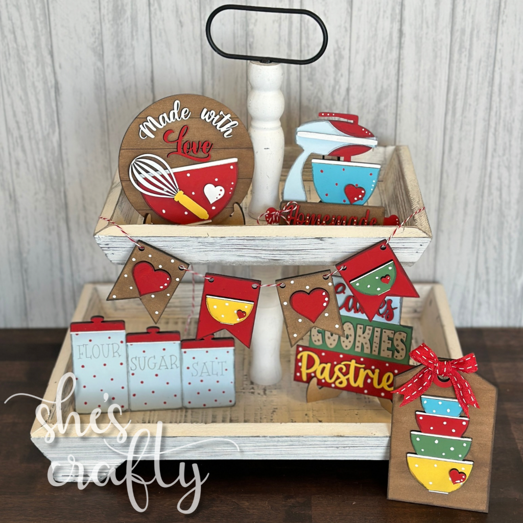 Vintage Kitchen Tiered Tray Kit