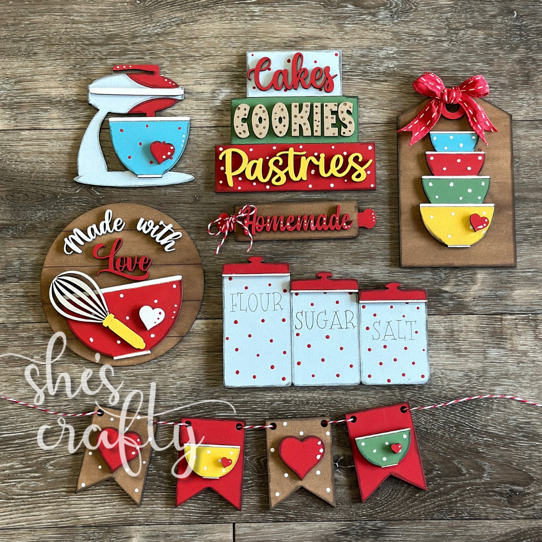 Vintage Kitchen Tiered Tray Kit