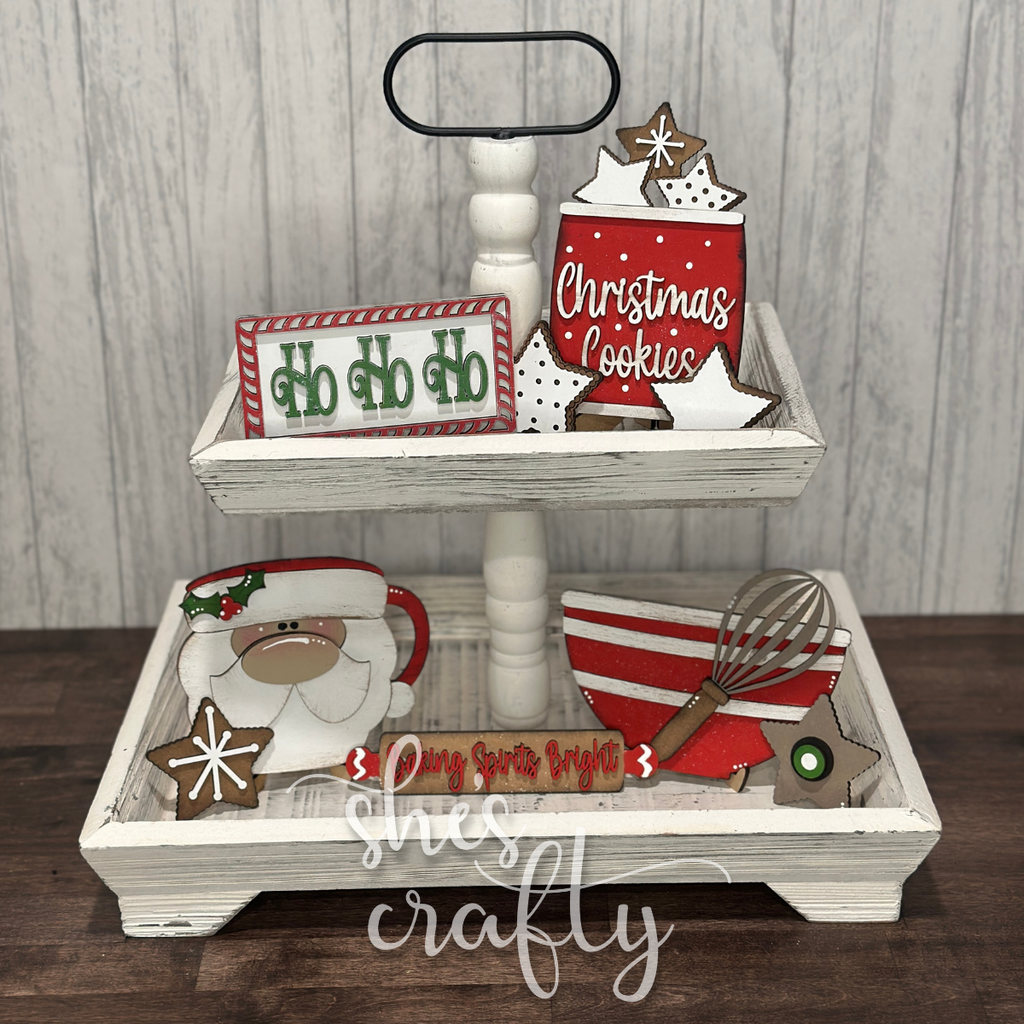 Vintage Santa Tiered Tray Kit