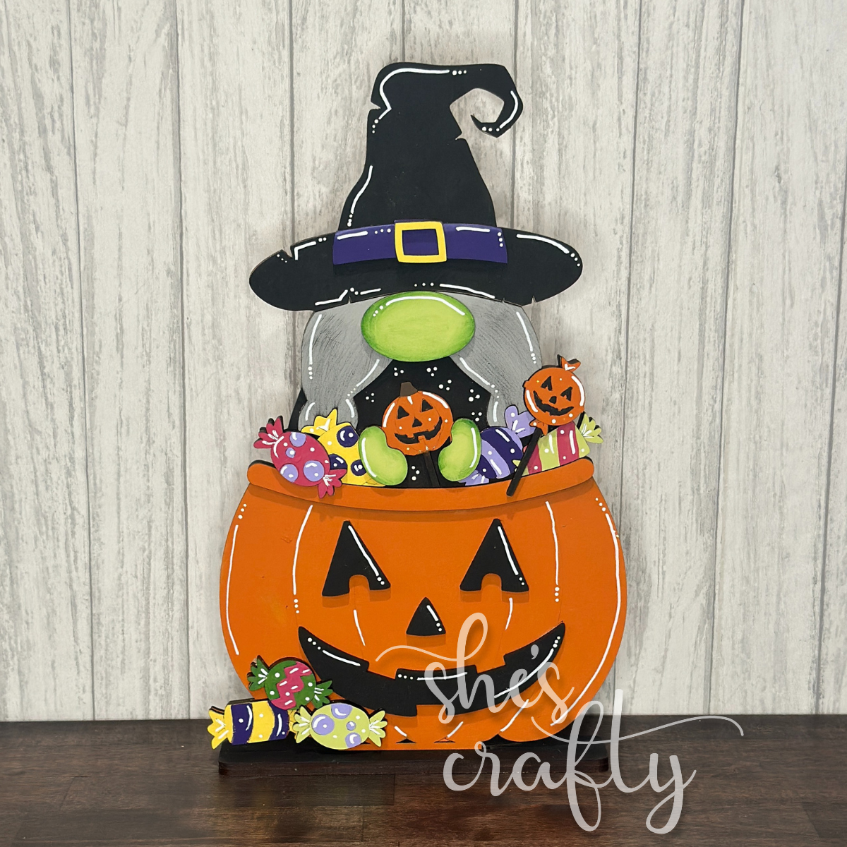 Witch Gnome in Pumpkin