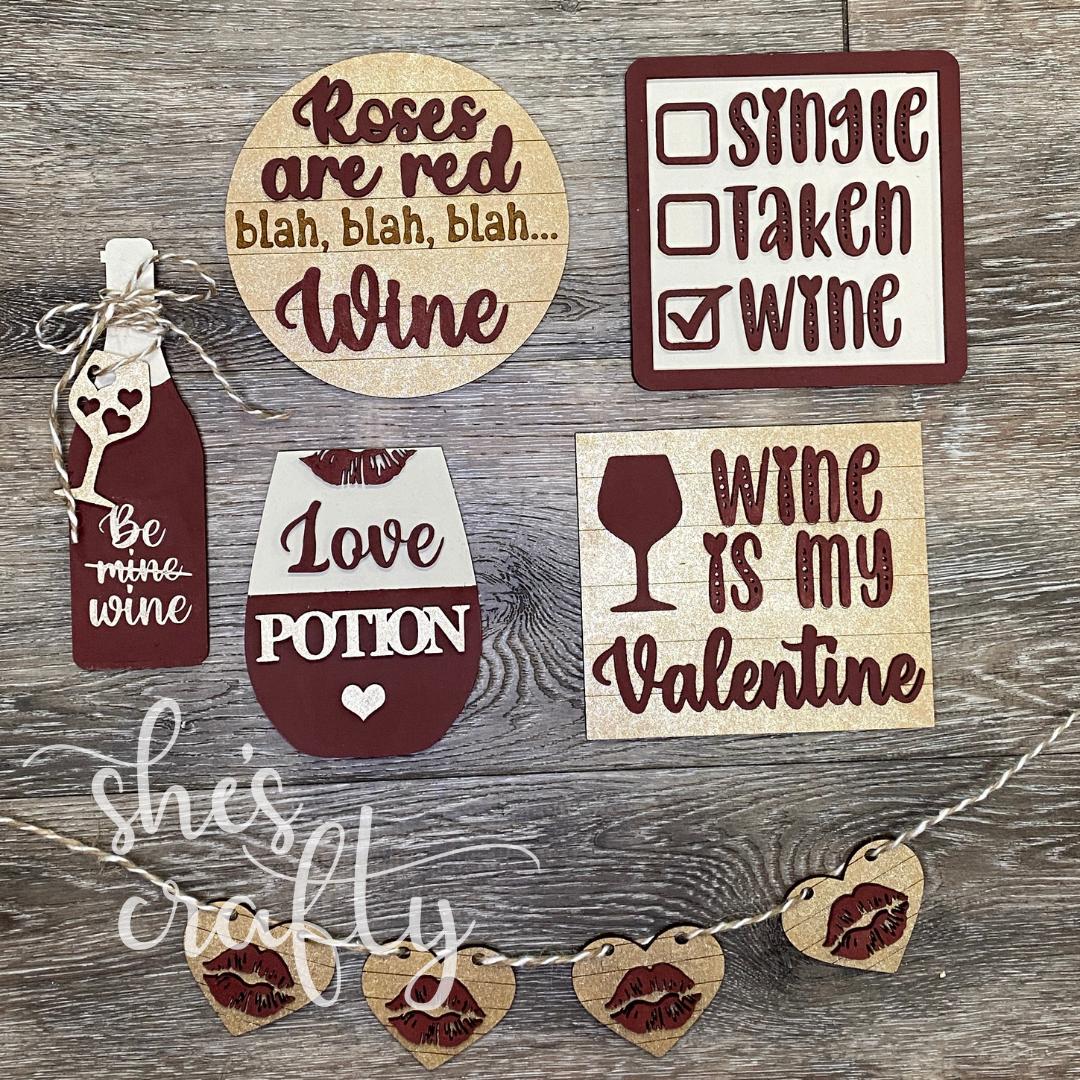 Wine is My Valentine Tiered Tray Kit