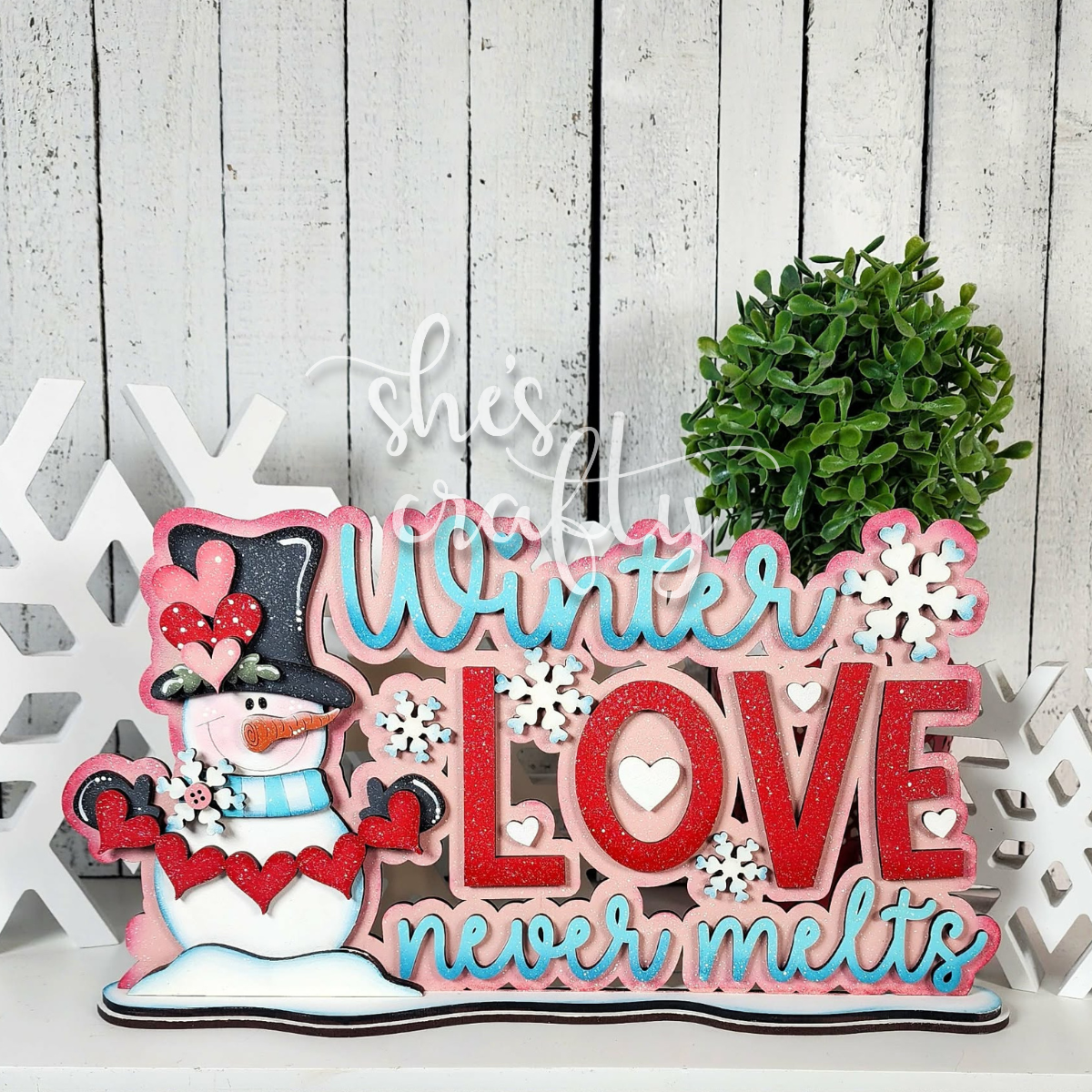 Winter Love Never Melts Shelf Sitter