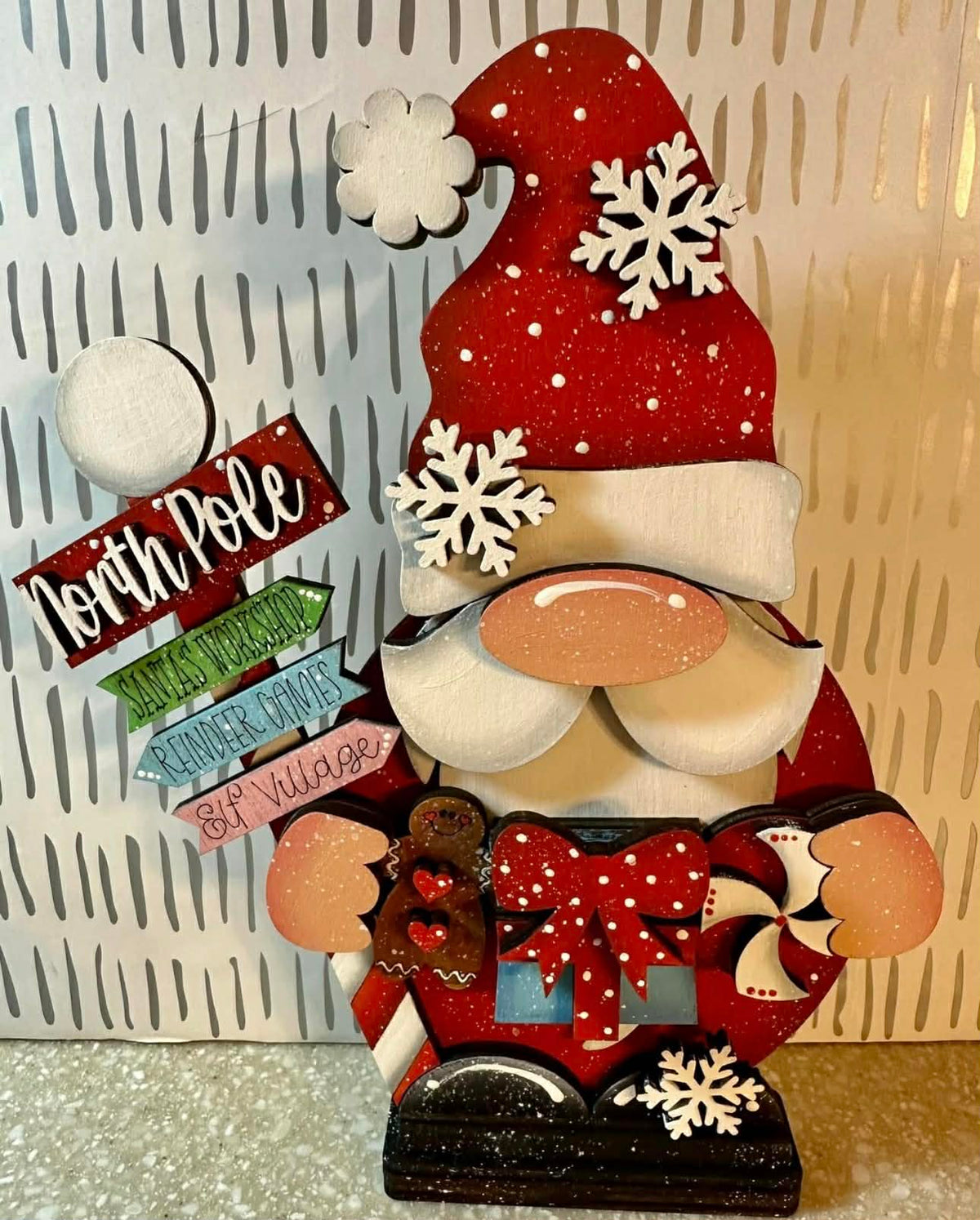 North Pole Santa Gnome